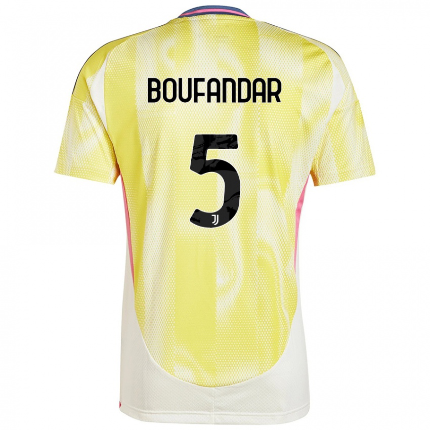 Hombre Camiseta Adam Boufandar #5 Amarillo Solar 2ª Equipación 2024/25 La Camisa México