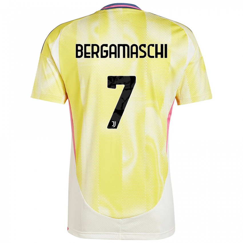 Hombre Camiseta Valentina Bergamaschi #7 Amarillo Solar 2ª Equipación 2024/25 La Camisa México