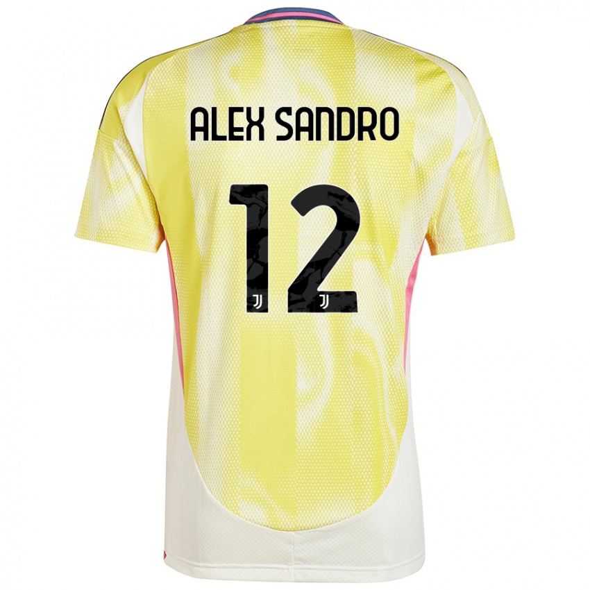 Hombre Camiseta Alex Sandro #12 Amarillo Solar 2ª Equipación 2024/25 La Camisa México