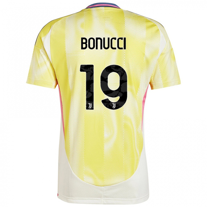 Hombre Camiseta Leonardo Bonucci #19 Amarillo Solar 2ª Equipación 2024/25 La Camisa México