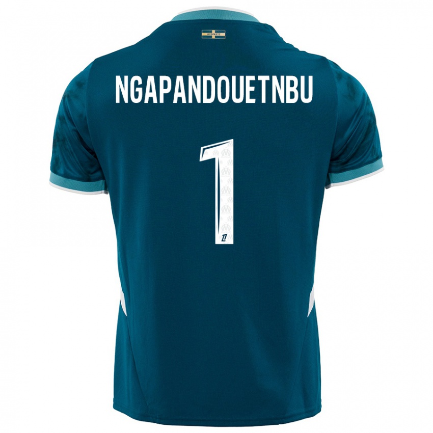 Hombre Camiseta Simon Ngapandouetnbu #1 Azul Turquesa 2ª Equipación 2024/25 La Camisa México