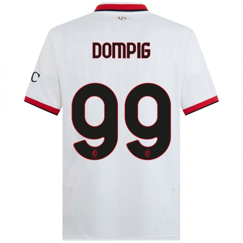 Hombre Camiseta Chanté Dompig #99 Blanco Negro Rojo 2ª Equipación 2024/25 La Camisa México