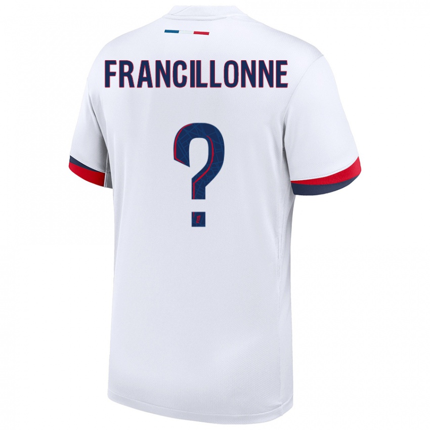 Hombre Camiseta Bryan Francillonne #0 Blanco Azul Rojo 2ª Equipación 2024/25 La Camisa México