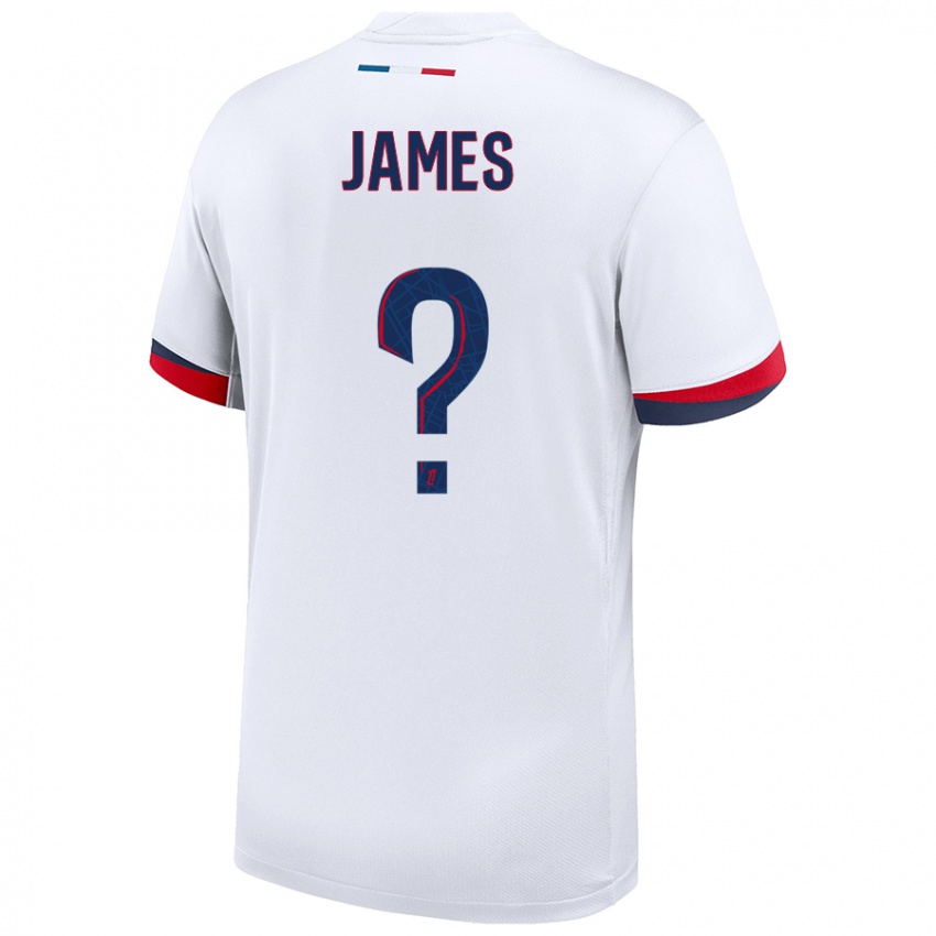 Hombre Camiseta Martin James #0 Blanco Azul Rojo 2ª Equipación 2024/25 La Camisa México