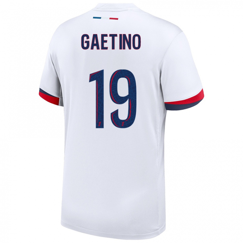 Hombre Camiseta Eva Gaetino #19 Blanco Azul Rojo 2ª Equipación 2024/25 La Camisa México