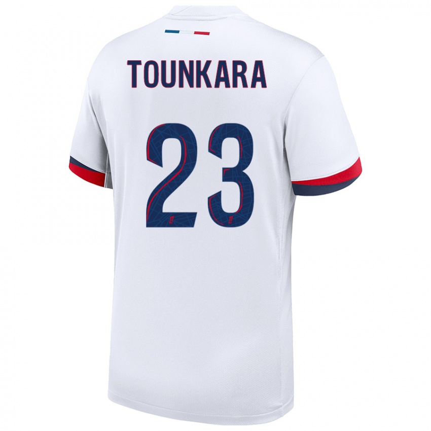 Hombre Camiseta Aïssatou Tounkara #23 Blanco Azul Rojo 2ª Equipación 2024/25 La Camisa México