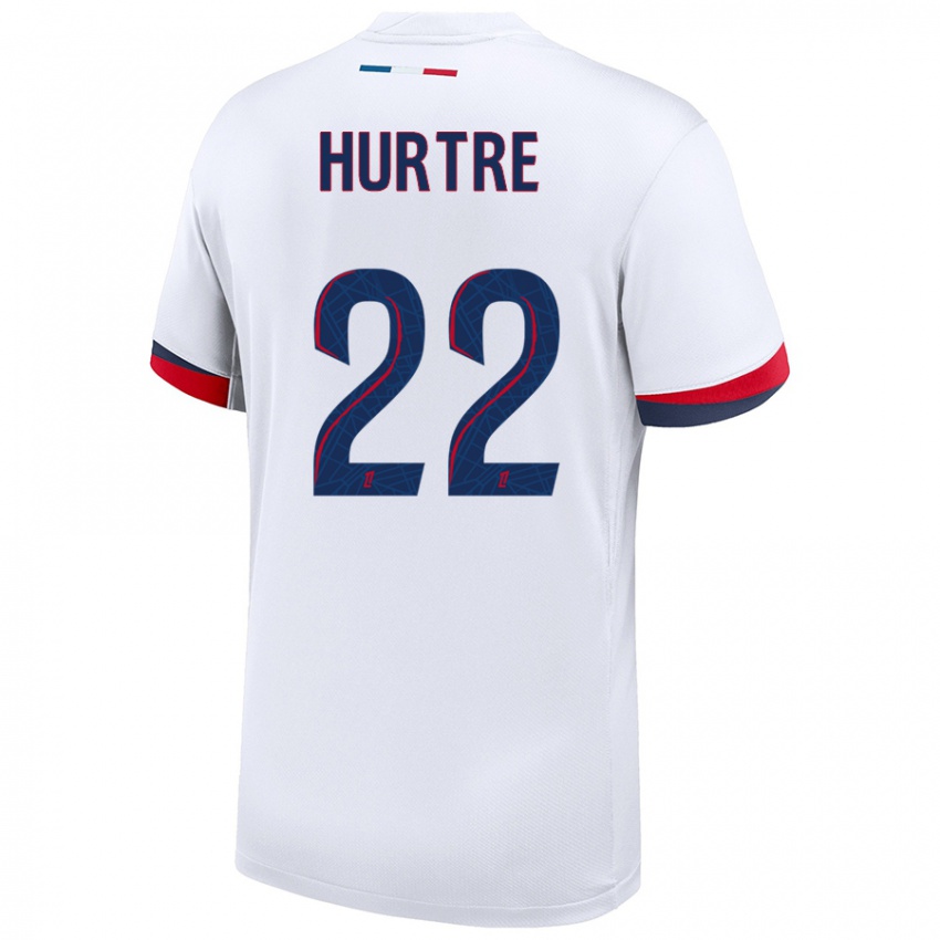 Hombre Camiseta Oceane Hurtre #22 Blanco Azul Rojo 2ª Equipación 2024/25 La Camisa México