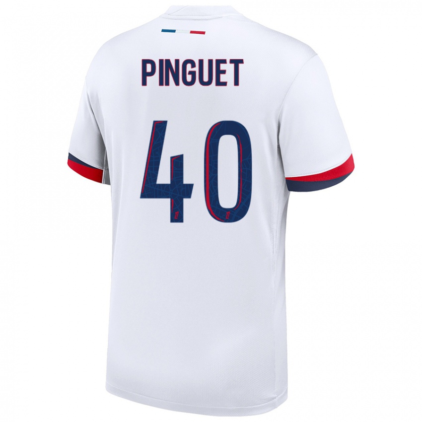 Hombre Camiseta Alice Pinguet #40 Blanco Azul Rojo 2ª Equipación 2024/25 La Camisa México