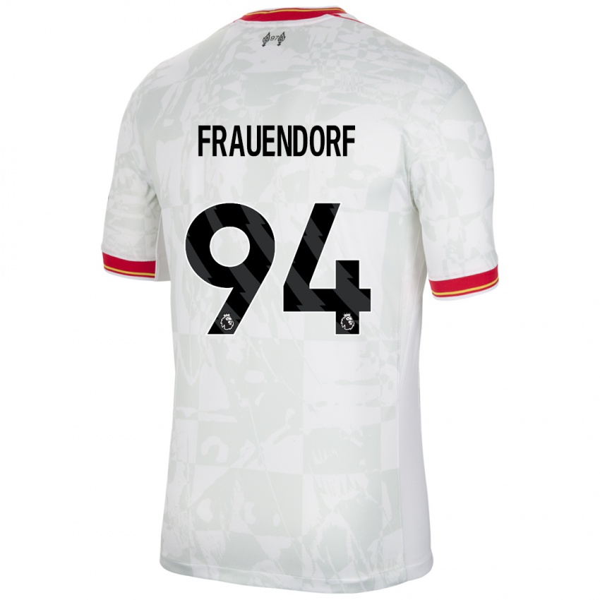 Hombre Camiseta Melkamu Frauendorf #94 Blanco Rojo Negro Equipación Tercera 2024/25 La Camisa México