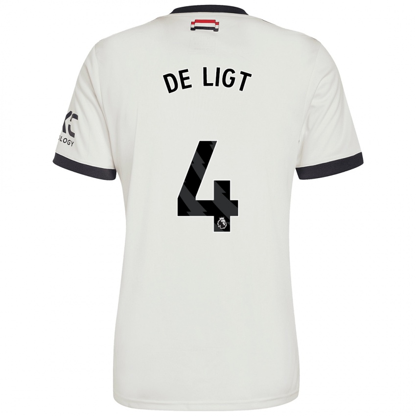 Hombre Camiseta Matthijs De Ligt #4 Blanquecino Equipación Tercera 2024/25 La Camisa México