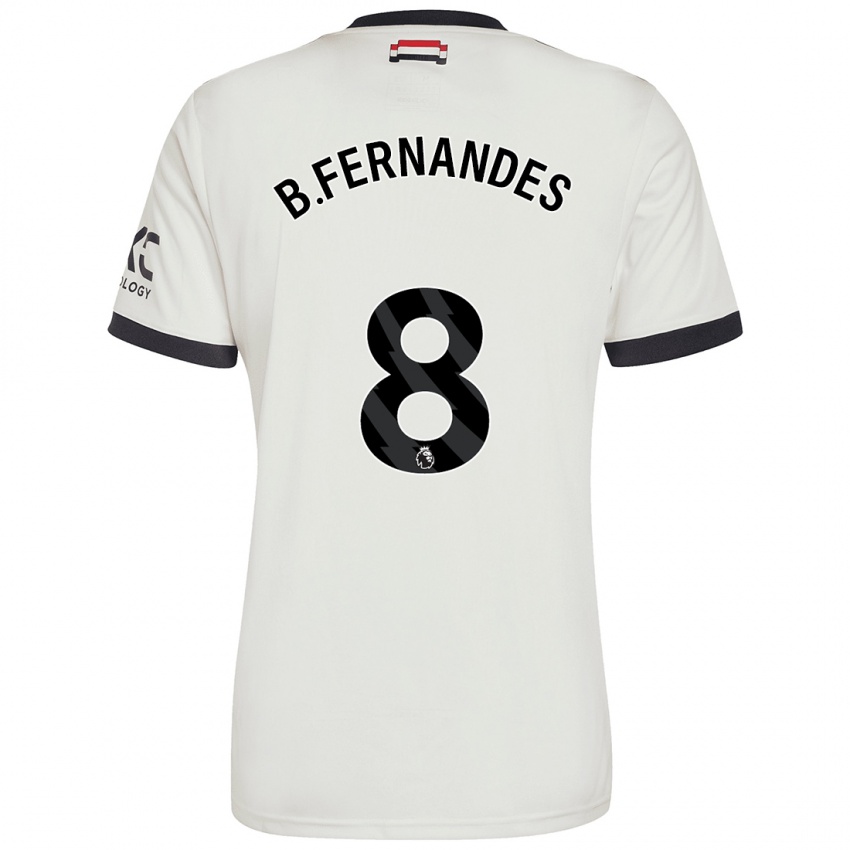 Hombre Camiseta Bruno Fernandes #8 Blanquecino Equipación Tercera 2024/25 La Camisa México