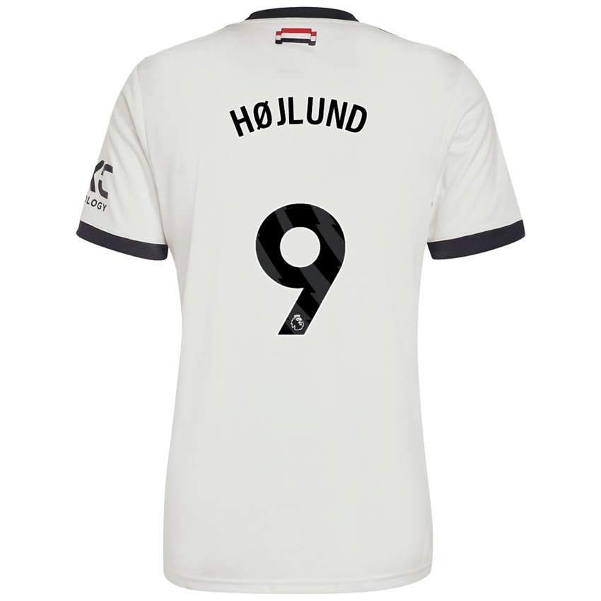 Hombre Camiseta Rasmus Højlund #9 Blanquecino Equipación Tercera 2024/25 La Camisa México