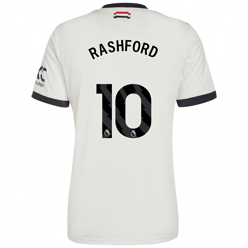 Hombre Camiseta Marcus Rashford #10 Blanquecino Equipación Tercera 2024/25 La Camisa México