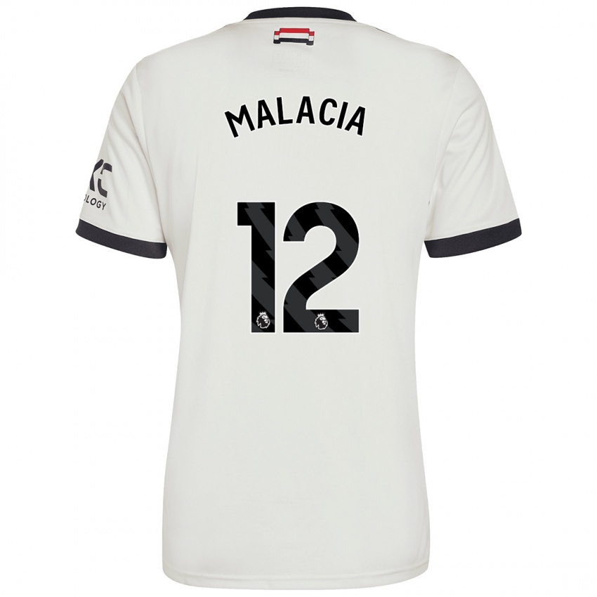 Hombre Camiseta Tyrell Malacia #12 Blanquecino Equipación Tercera 2024/25 La Camisa México