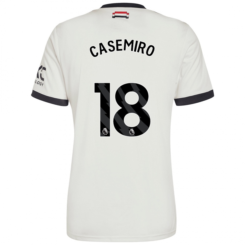 Hombre Camiseta Casemiro #18 Blanquecino Equipación Tercera 2024/25 La Camisa México