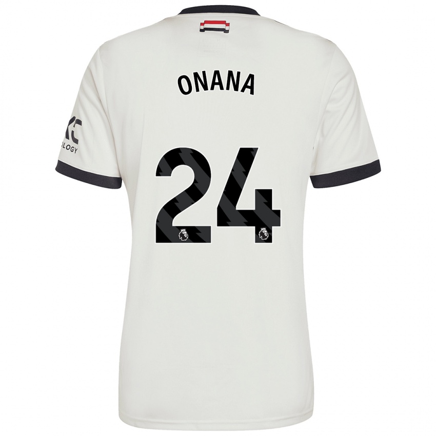 Hombre Camiseta André Onana #24 Blanquecino Equipación Tercera 2024/25 La Camisa México