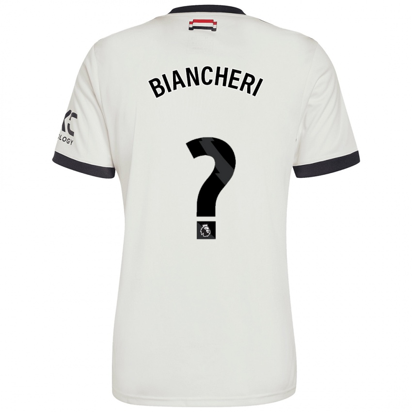 Hombre Camiseta Gabriele Biancheri #0 Blanquecino Equipación Tercera 2024/25 La Camisa México