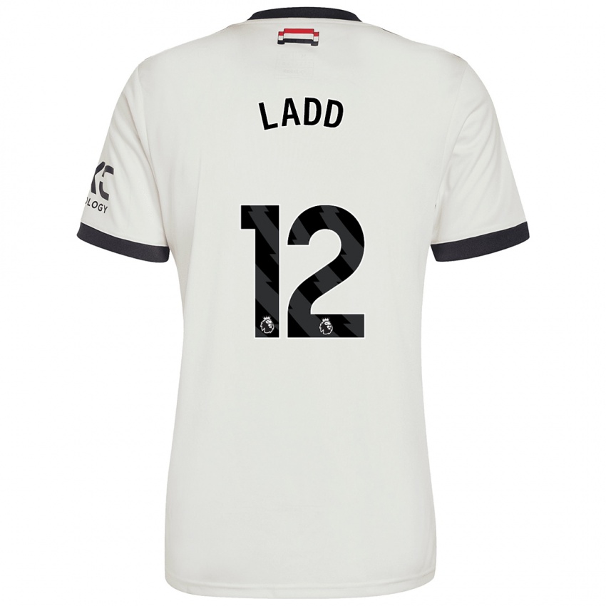 Hombre Camiseta Hayley Ladd #12 Blanquecino Equipación Tercera 2024/25 La Camisa México