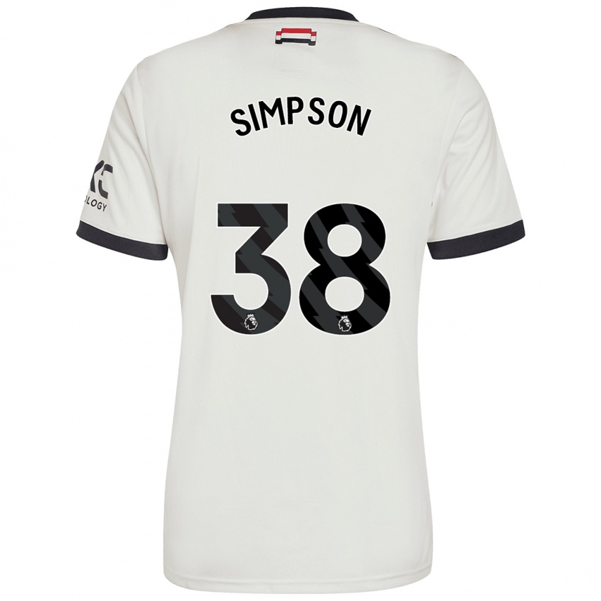 Hombre Camiseta Jess Simpson #38 Blanquecino Equipación Tercera 2024/25 La Camisa México