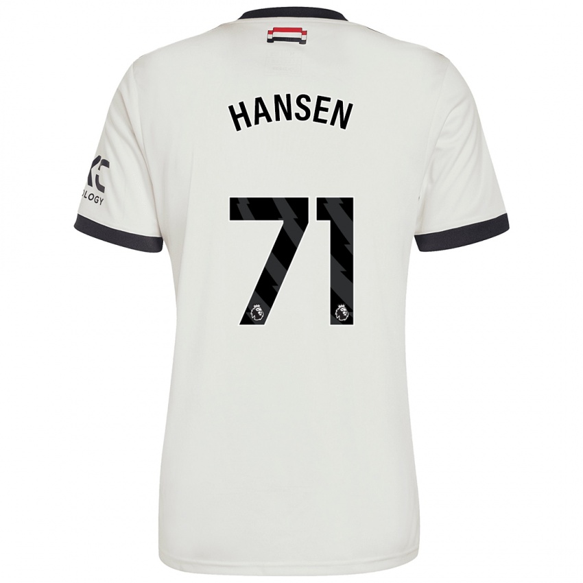 Hombre Camiseta Isak Hansen-Aaroen #71 Blanquecino Equipación Tercera 2024/25 La Camisa México