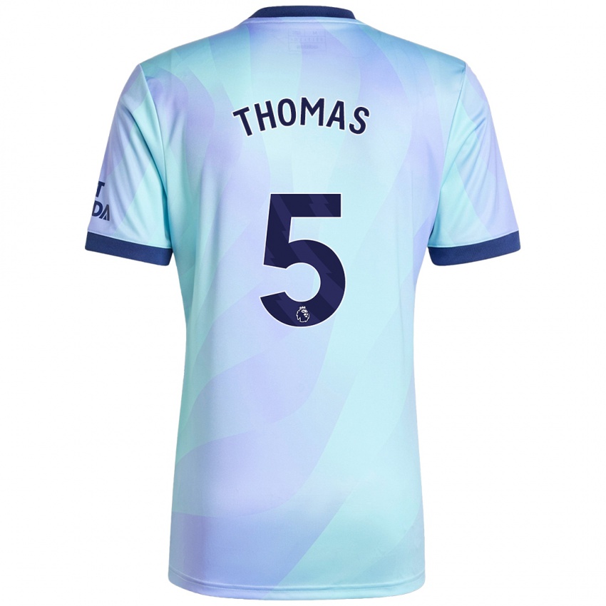 Hombre Camiseta Thomas Partey #5 Agua Equipación Tercera 2024/25 La Camisa México