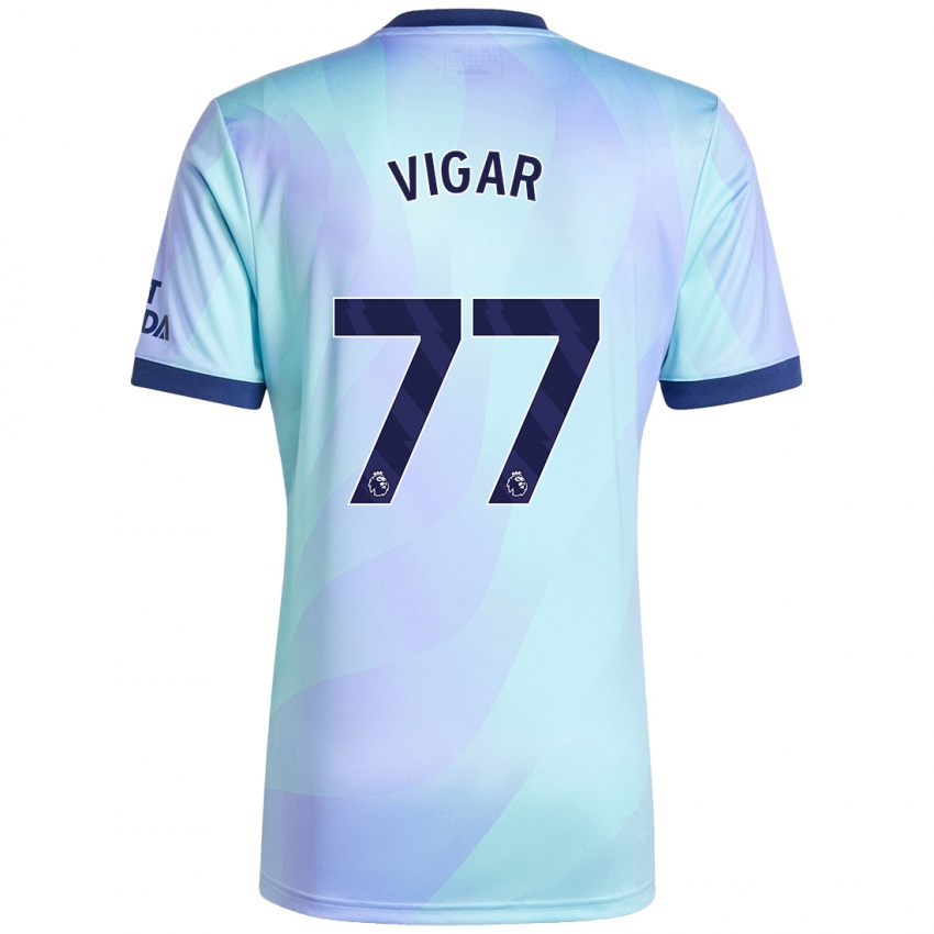 Hombre Camiseta Billy Vigar #77 Agua Equipación Tercera 2024/25 La Camisa México