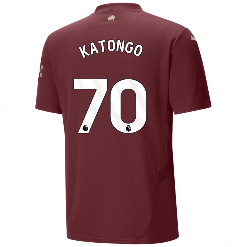 Hombre Camiseta Jadel Katongo #70 Granate Equipación Tercera 2024/25 La Camisa México