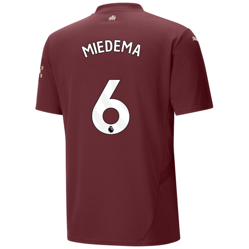 Hombre Camiseta Vivianne Miedema #6 Granate Equipación Tercera 2024/25 La Camisa México