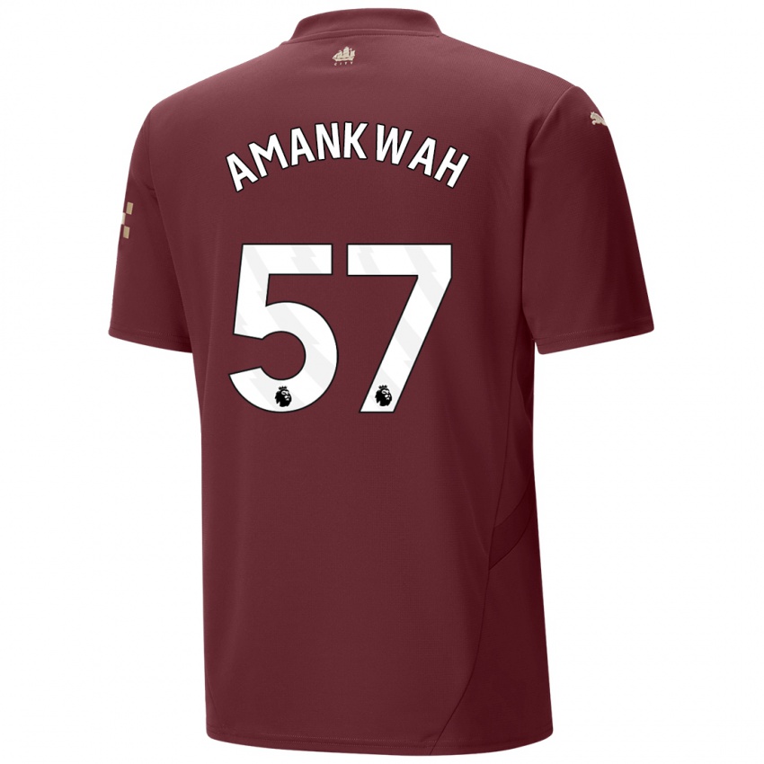 Hombre Camiseta Yeboah Amankwah #57 Granate Equipación Tercera 2024/25 La Camisa México