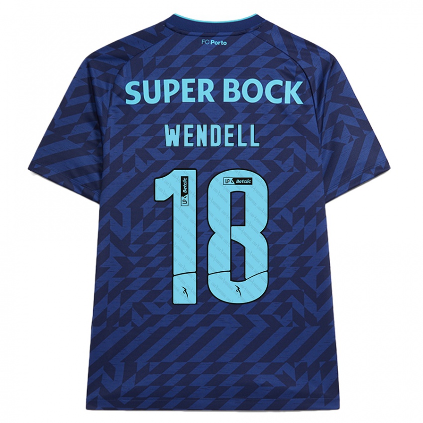 Hombre Camiseta Wendell #18 Azul Marino Equipación Tercera 2024/25 La Camisa México