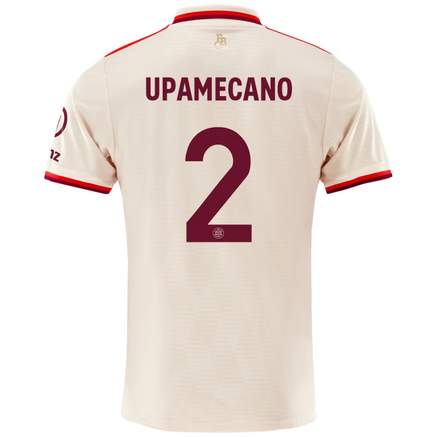 Hombre Camiseta Dayot Upamecano #2 Lino Equipación Tercera 2024/25 La Camisa México