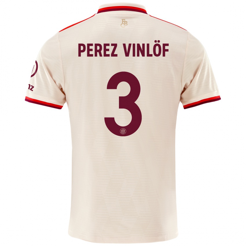 Hombre Camiseta Matteo Perez Vinlöf #3 Lino Equipación Tercera 2024/25 La Camisa México