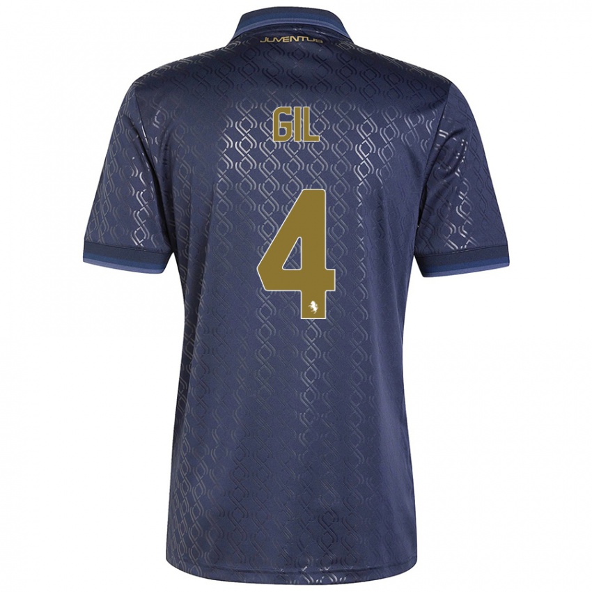 Hombre Camiseta Javier Gil #4 Azul Marino Equipación Tercera 2024/25 La Camisa México