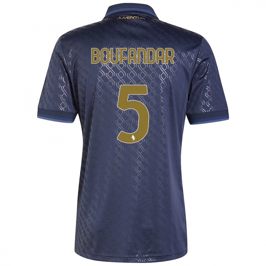 Hombre Camiseta Adam Boufandar #5 Azul Marino Equipación Tercera 2024/25 La Camisa México