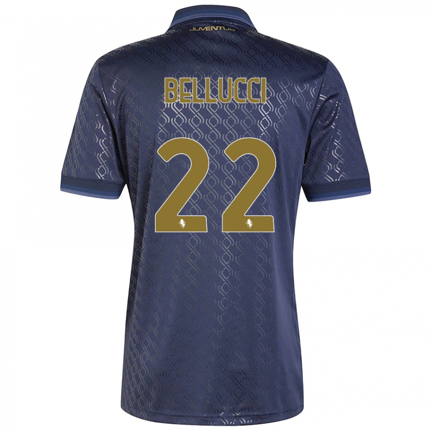 Hombre Camiseta Melissa Bellucci #22 Azul Marino Equipación Tercera 2024/25 La Camisa México