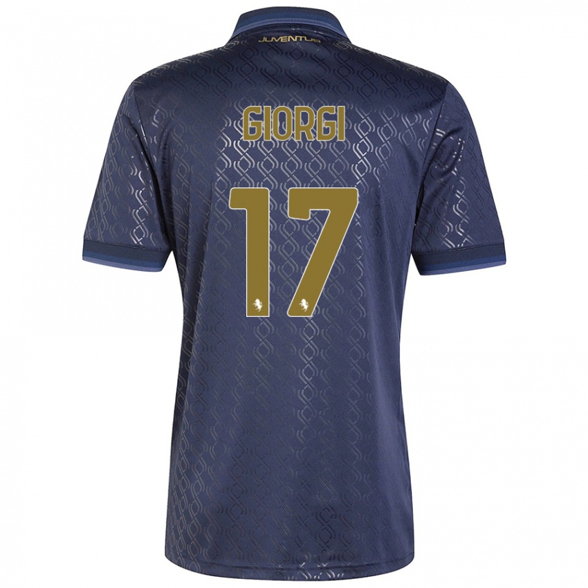 Hombre Camiseta Lorenzo Giorgi #17 Azul Marino Equipación Tercera 2024/25 La Camisa México