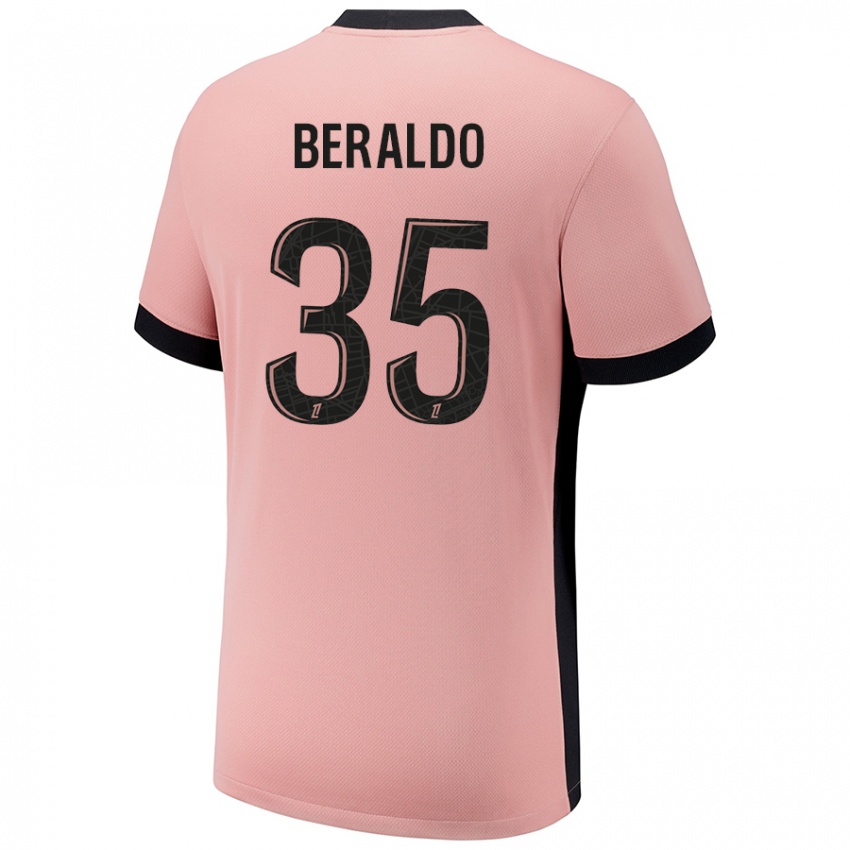 Hombre Camiseta Lucas Beraldo #35 Rosa Óxido Equipación Tercera 2024/25 La Camisa México