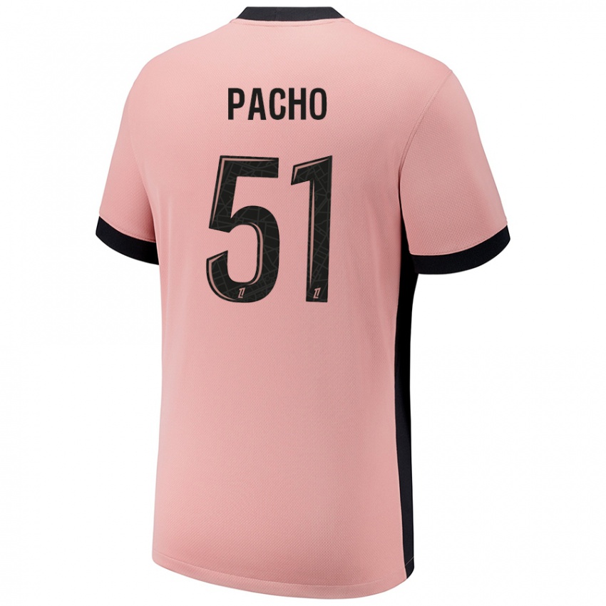 Hombre Camiseta Willian Pacho #51 Rosa Óxido Equipación Tercera 2024/25 La Camisa México