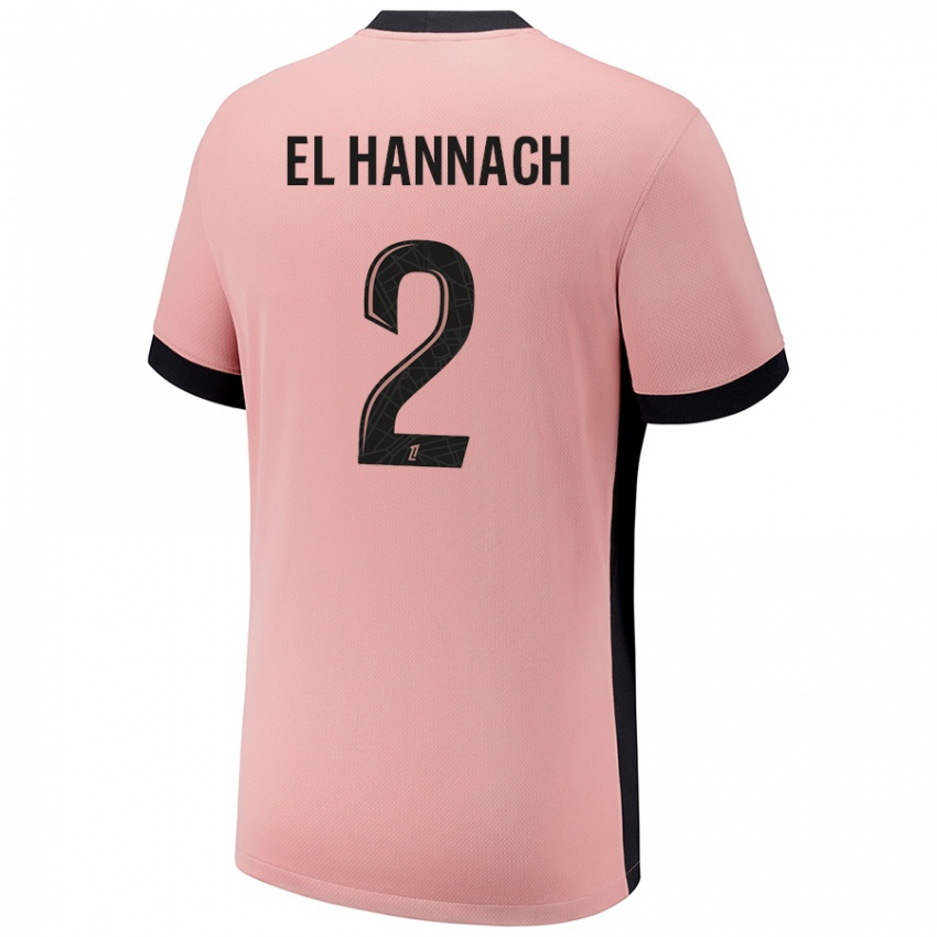 Hombre Camiseta Naoufel El Hannach #2 Rosa Óxido Equipación Tercera 2024/25 La Camisa México