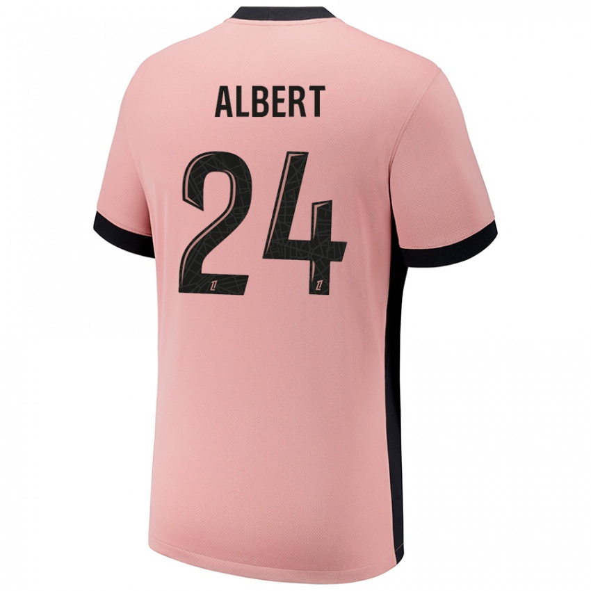 Hombre Camiseta Korbin Albert #24 Rosa Óxido Equipación Tercera 2024/25 La Camisa México