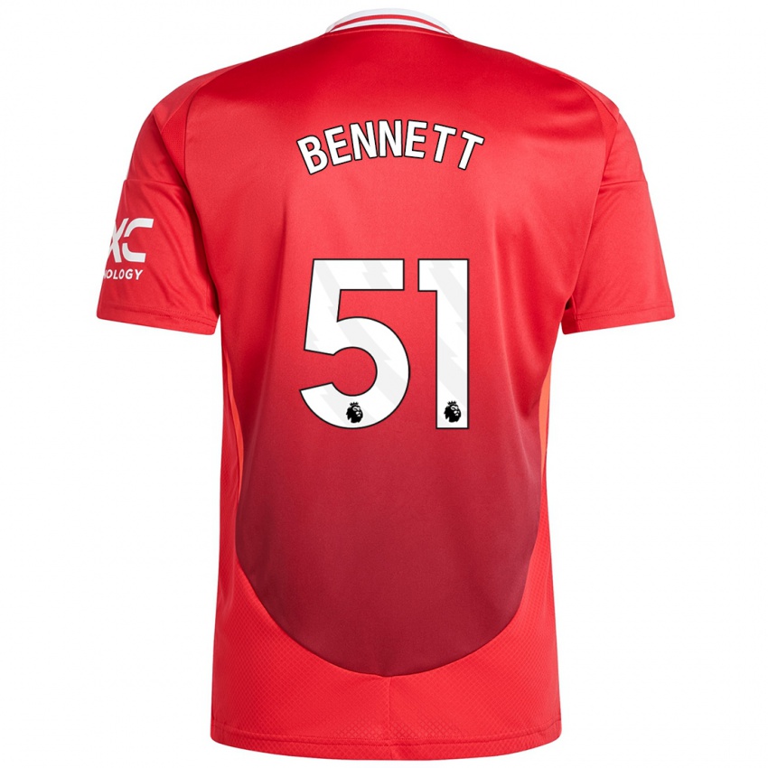 Mujer Camiseta Rhys Bennett #51 Rojo Brillante 1ª Equipación 2024/25 La Camisa México