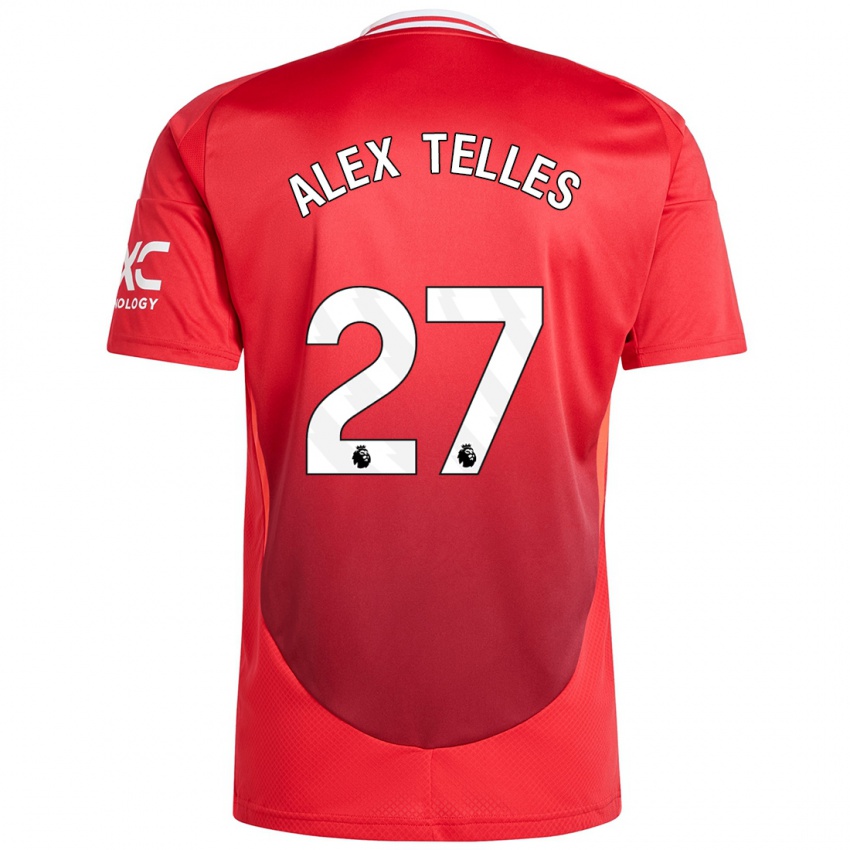 Mujer Camiseta Alex Nicolao Telles #27 Rojo Brillante 1ª Equipación 2024/25 La Camisa México