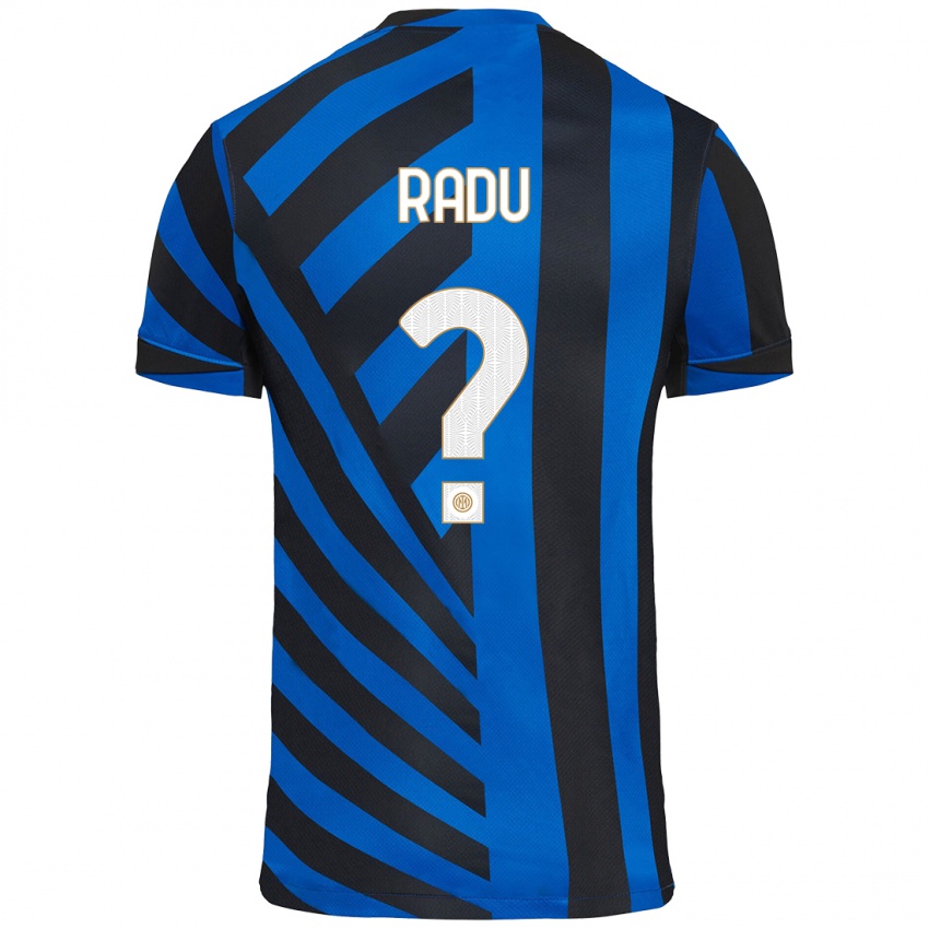 Mujer Camiseta Andrei Radu #0 Azul Negro 1ª Equipación 2024/25 La Camisa México