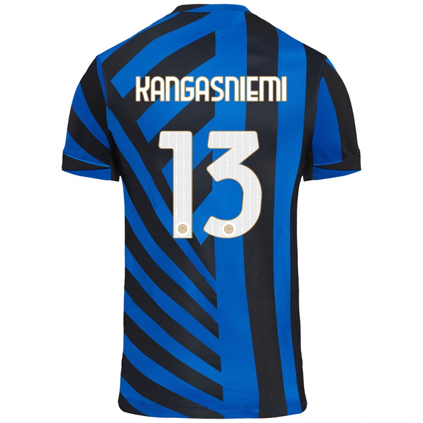 Mujer Camiseta Ilari Kangasniemi #13 Azul Negro 1ª Equipación 2024/25 La Camisa México