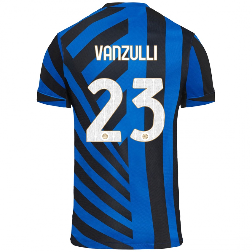 Mujer Camiseta Marco Vanzulli #23 Azul Negro 1ª Equipación 2024/25 La Camisa México