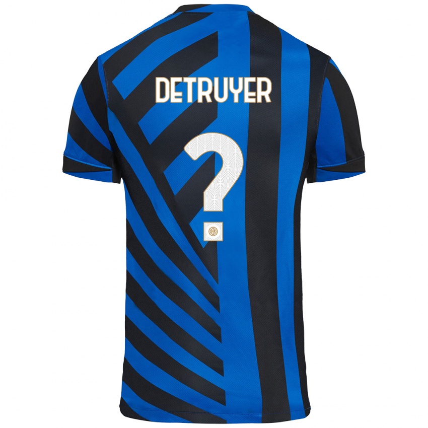 Mujer Camiseta Marie Detruyer #0 Azul Negro 1ª Equipación 2024/25 La Camisa México