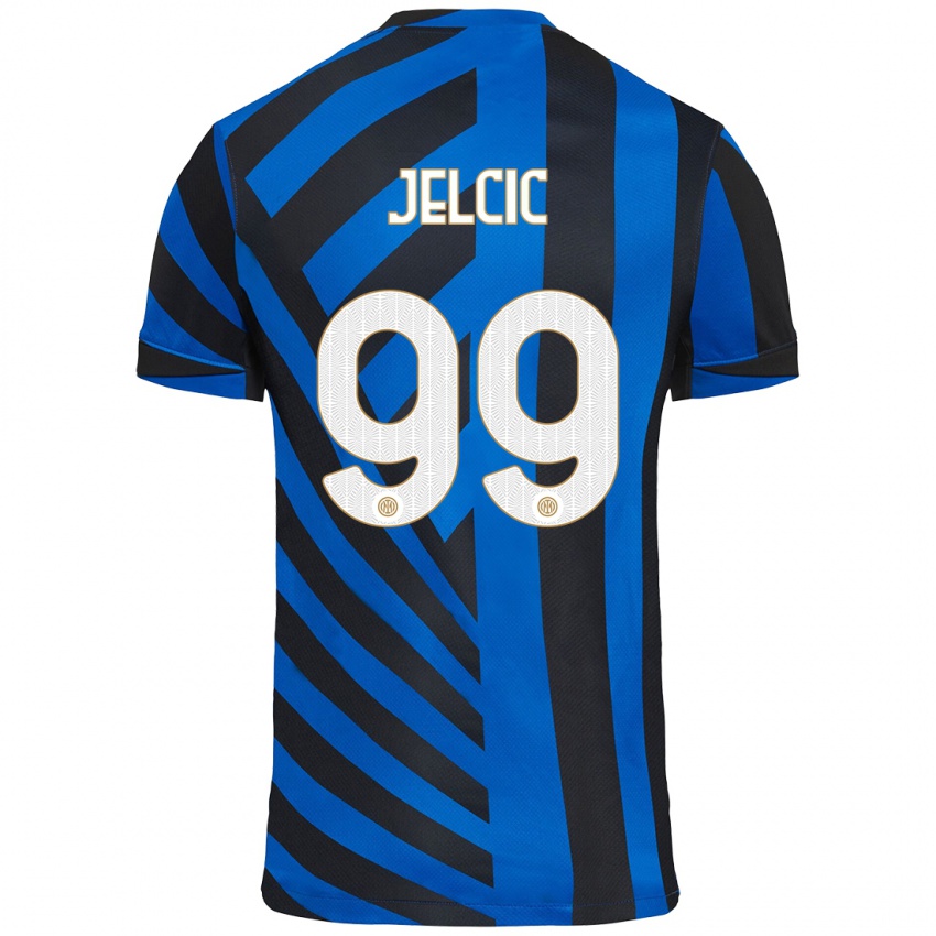 Mujer Camiseta Maja Jelčić #99 Azul Negro 1ª Equipación 2024/25 La Camisa México