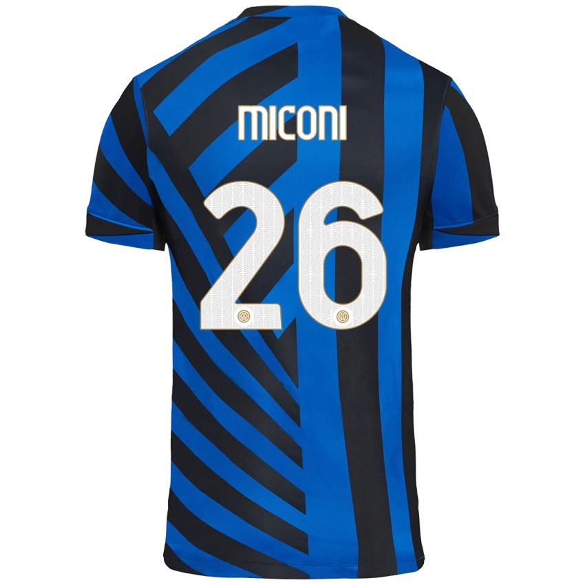 Mujer Camiseta Riccardo Miconi #26 Azul Negro 1ª Equipación 2024/25 La Camisa México