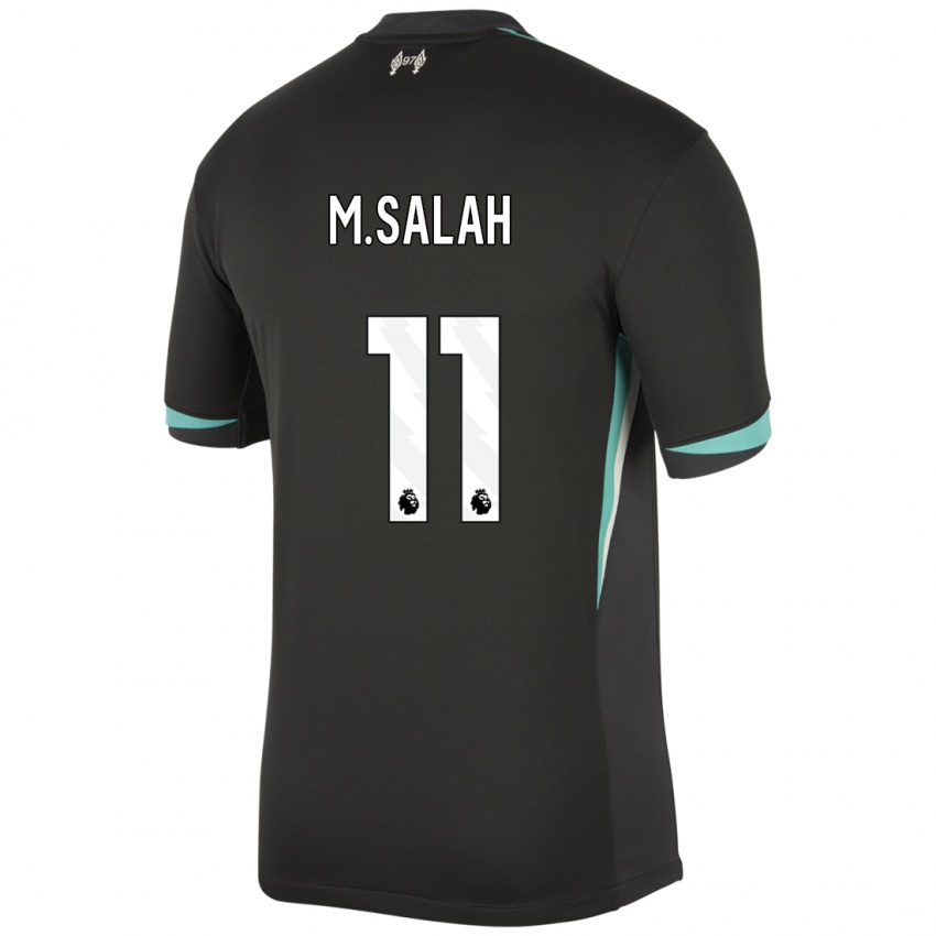 Mujer Camiseta Mohamed Salah #11 Negro Antracita Blanco 2ª Equipación 2024/25 La Camisa México