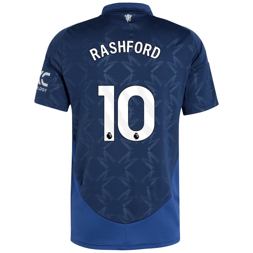 Mujer Camiseta Marcus Rashford #10 Índigo 2ª Equipación 2024/25 La Camisa México